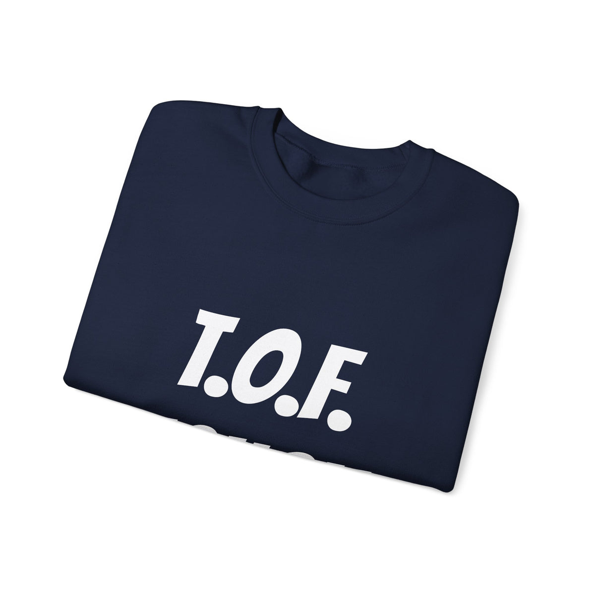 T.O.F. Tough Crewneck Sweatshirt — Minimal Heart Graphic
