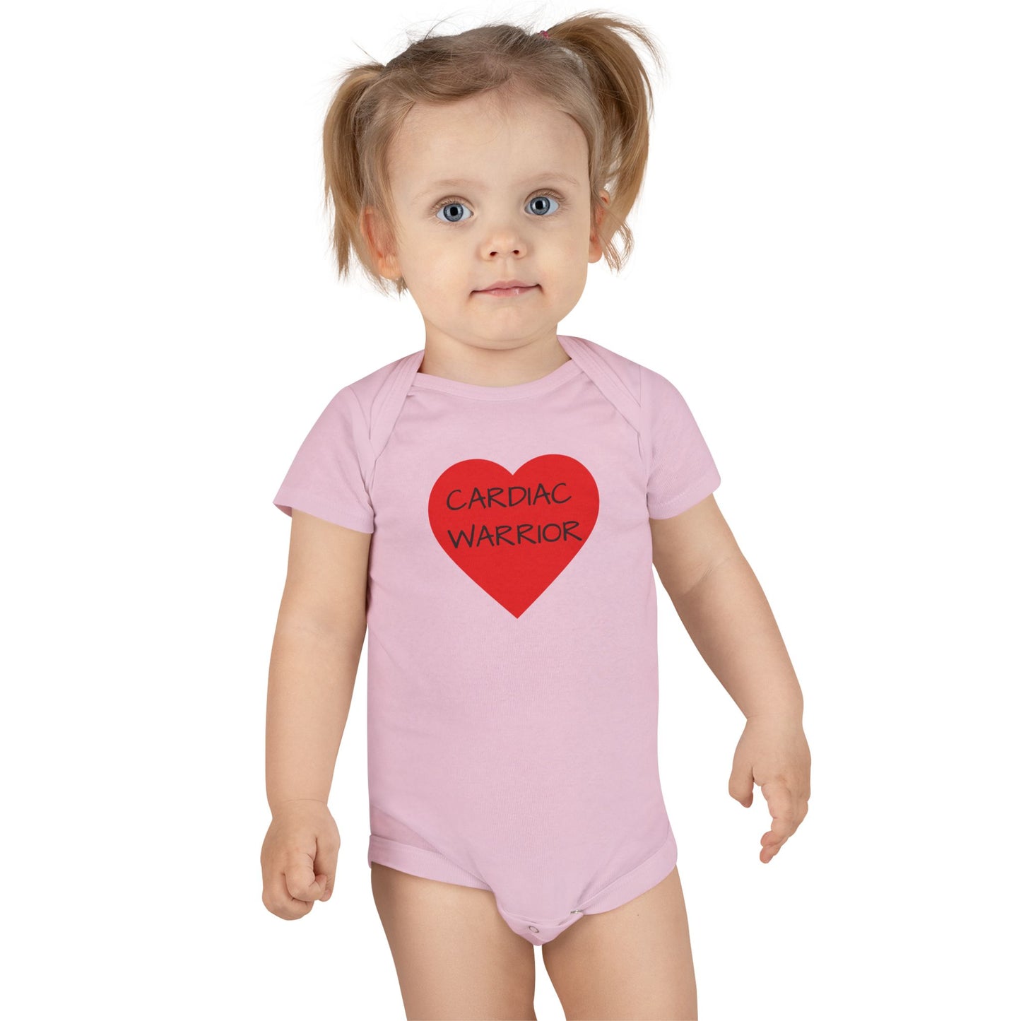 Cardiac Warrior Baby Onesie - Red Heart Infant Bodysuit (Congenital Heart Support)