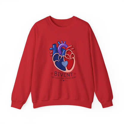 Bivent Heart Anatomy Sweatshirt — Bi Pride ‘Two Sides, One Strong Heart’ Crewneck