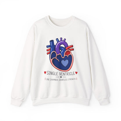 Single Ventricle Crewneck Sweatshirt — Congenital Heart Awareness Pullover