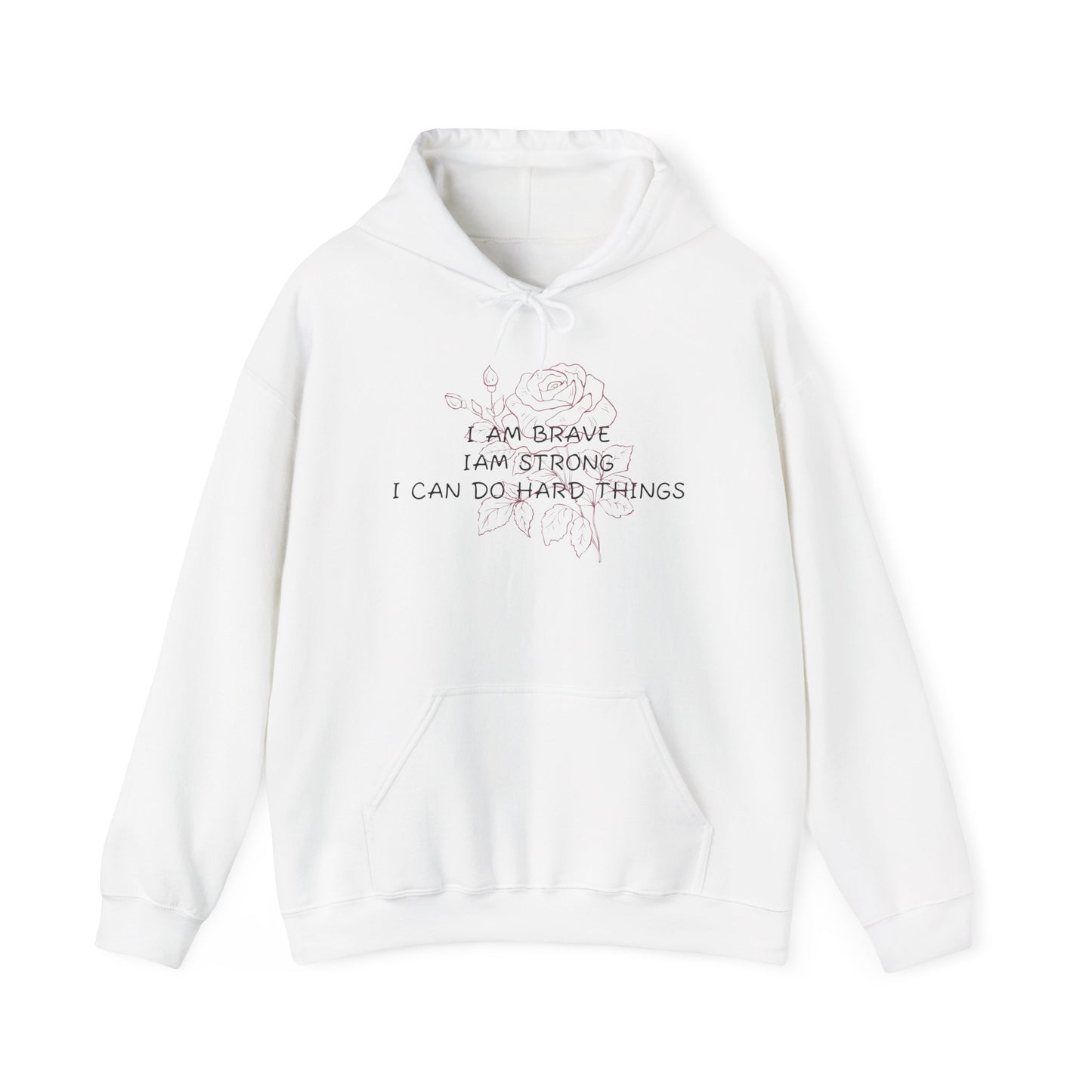 Memorial Hoodie - "I Am Brave, I Am Strong" Inspirational Tribute Sweatshirt