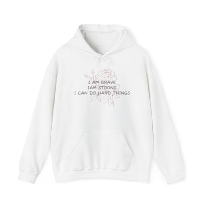 Memorial Hoodie - "I Am Brave, I Am Strong" Inspirational Tribute Sweatshirt