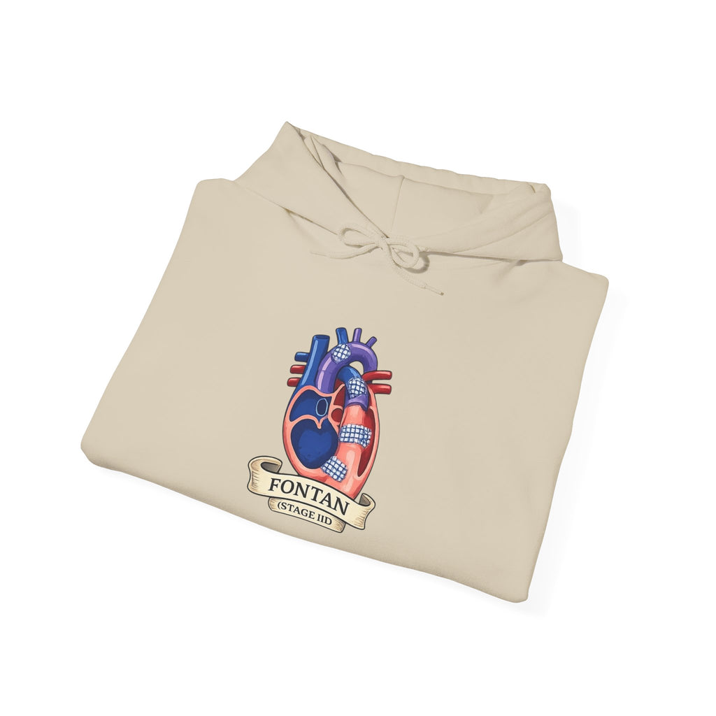 Anatomical Heart Hoodie — 'Fountain of Love' Graphic Pullover