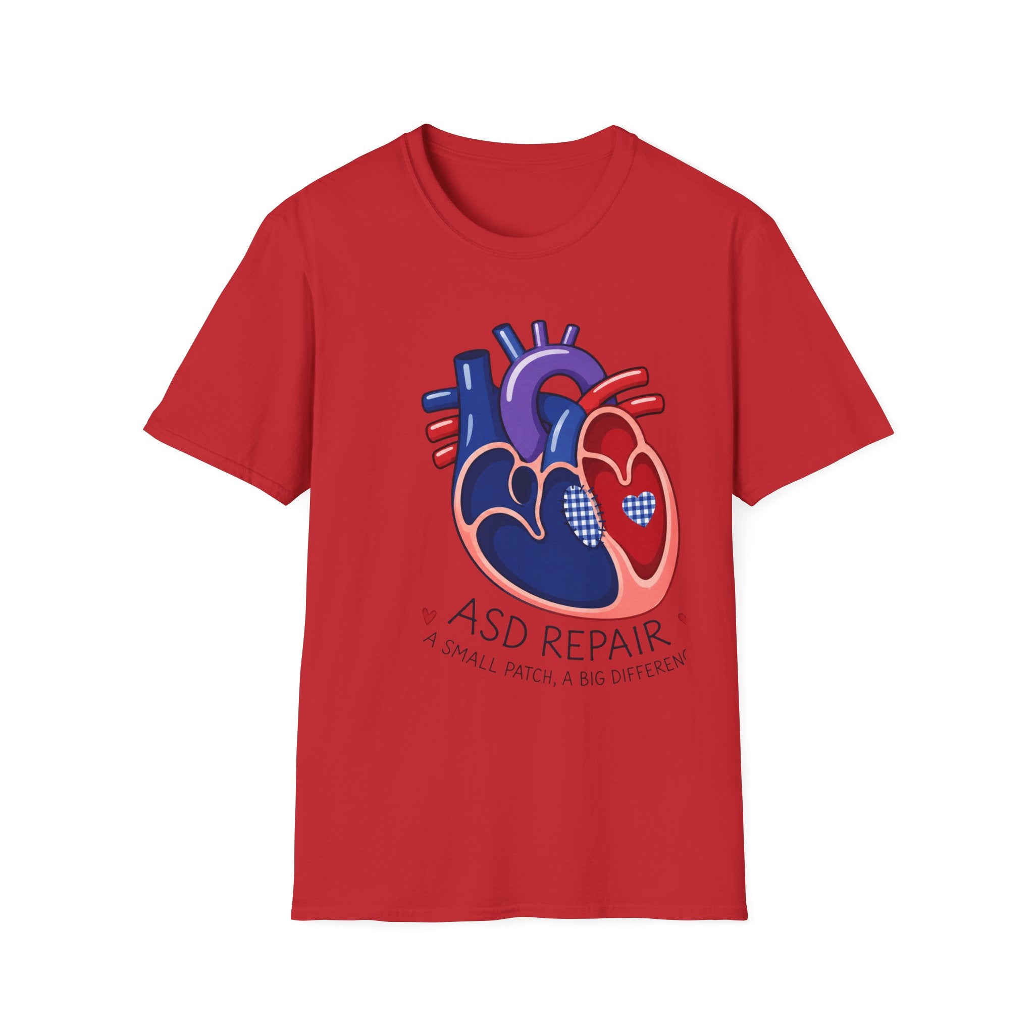 Heart Anatomy T-Shirt — ASD Repair Heart Patch Graphic Tee