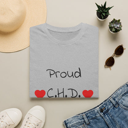 Proud C.H.D. T‑Shirt — Heart Support Shirt for CHD Awareness (Grandpa)