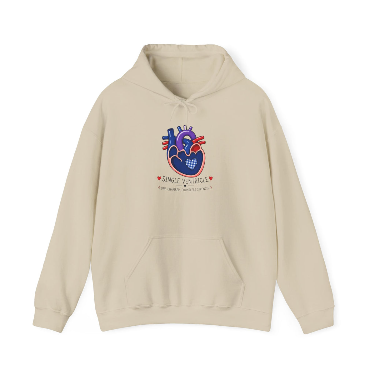 Heart Anatomy Hoodie — King of Hearts Heartbeat Graphic Sweatshirt