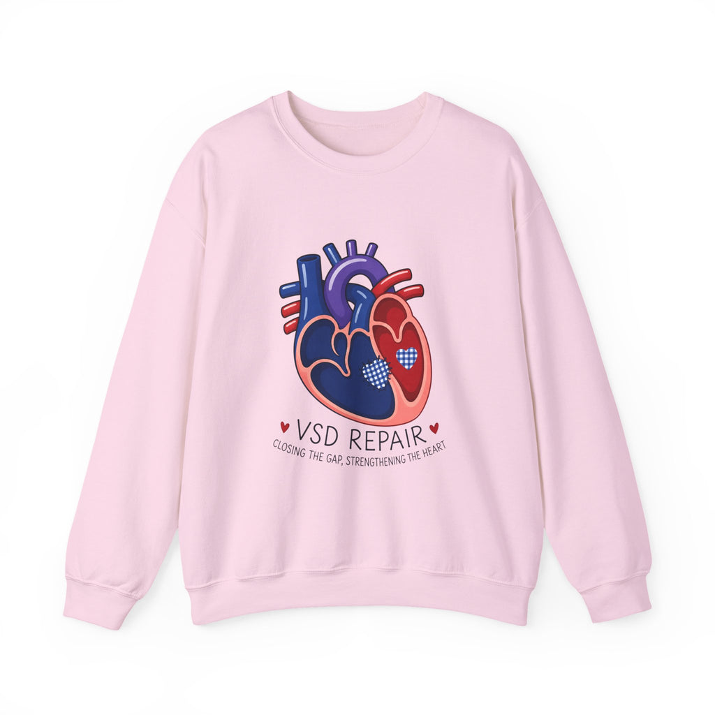 VSD Repair Heart Crewneck Sweatshirt — Congenital Heart Defect Awareness