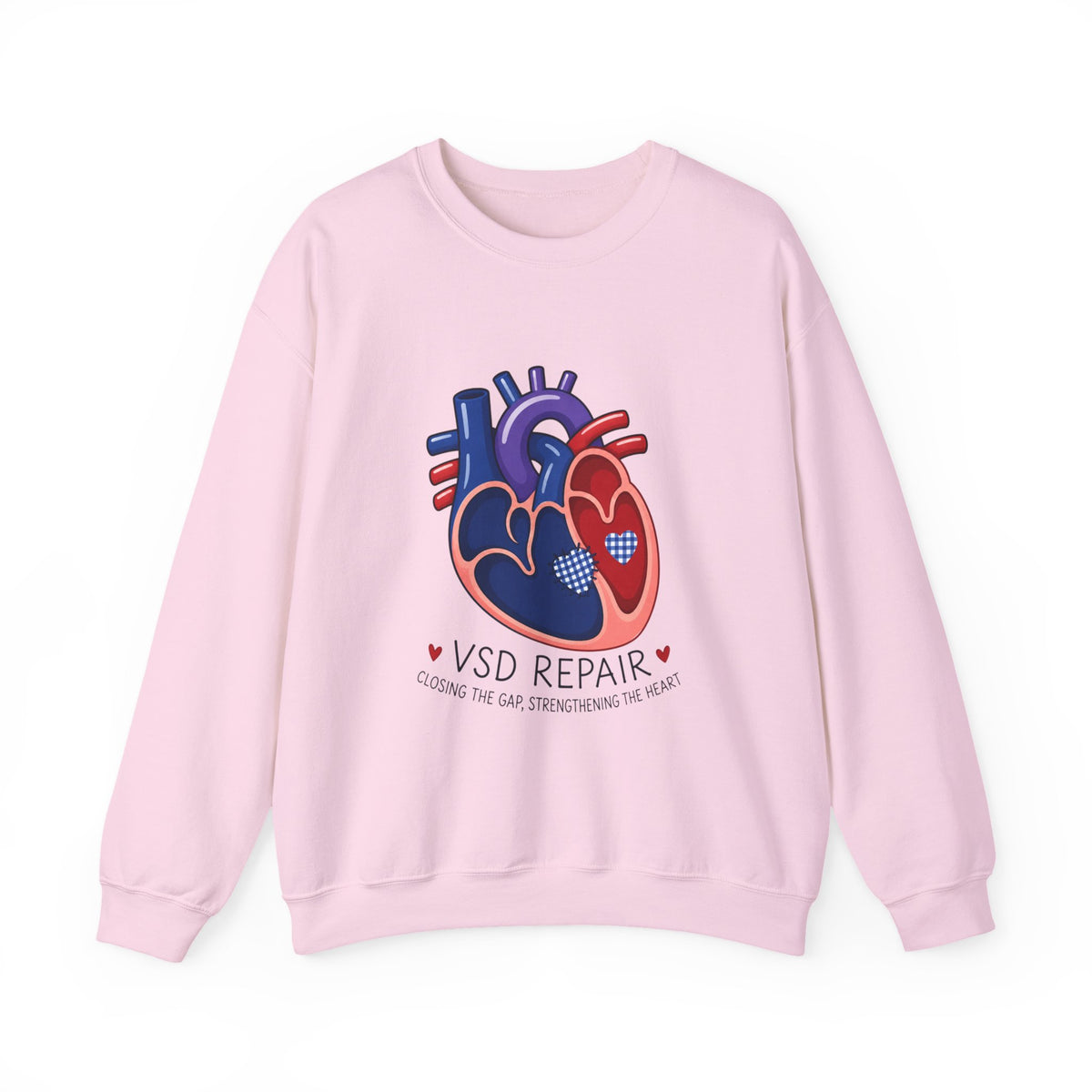 VSD Repair Heart Crewneck Sweatshirt — Congenital Heart Defect Awareness