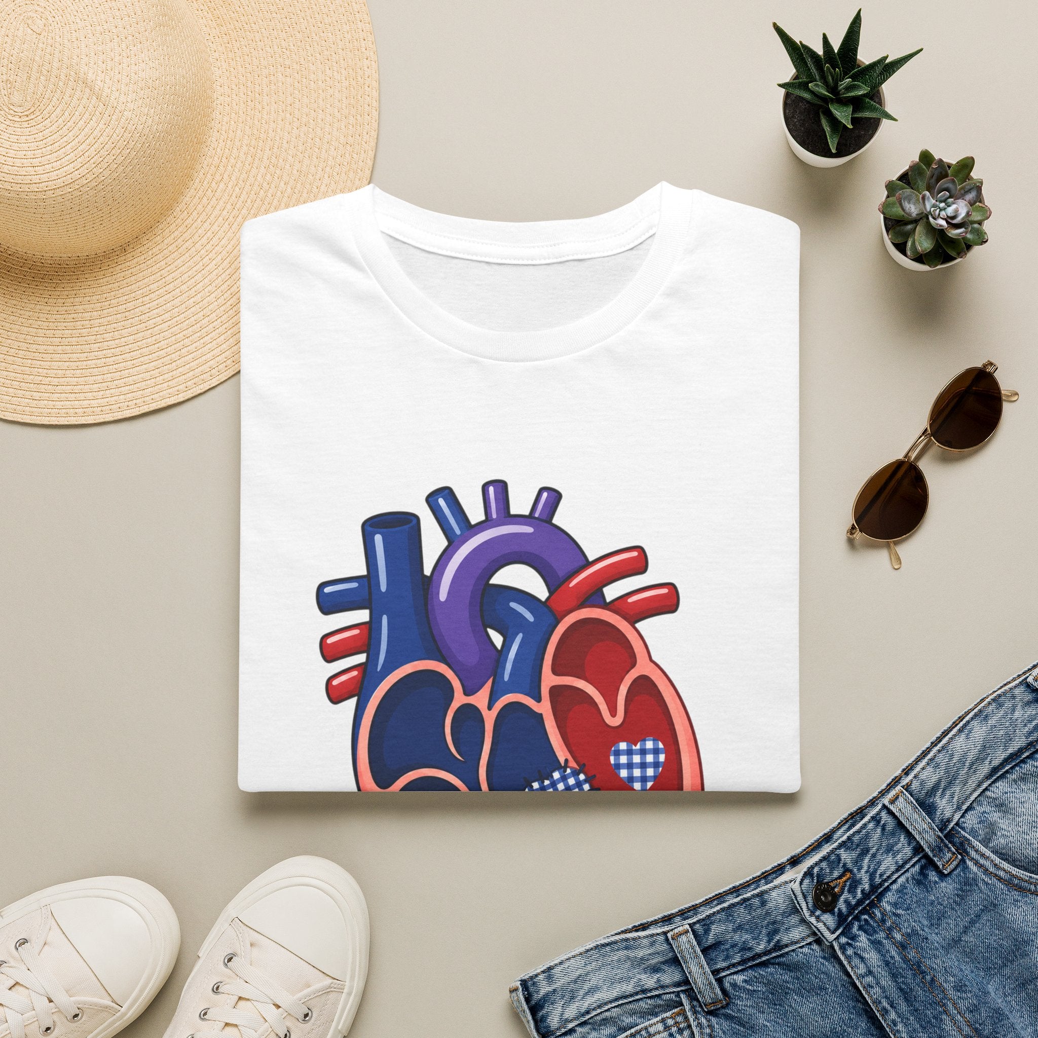 VSD Repair Heart Anatomy T-Shirt — Congenital Heart Defect Awareness Tee