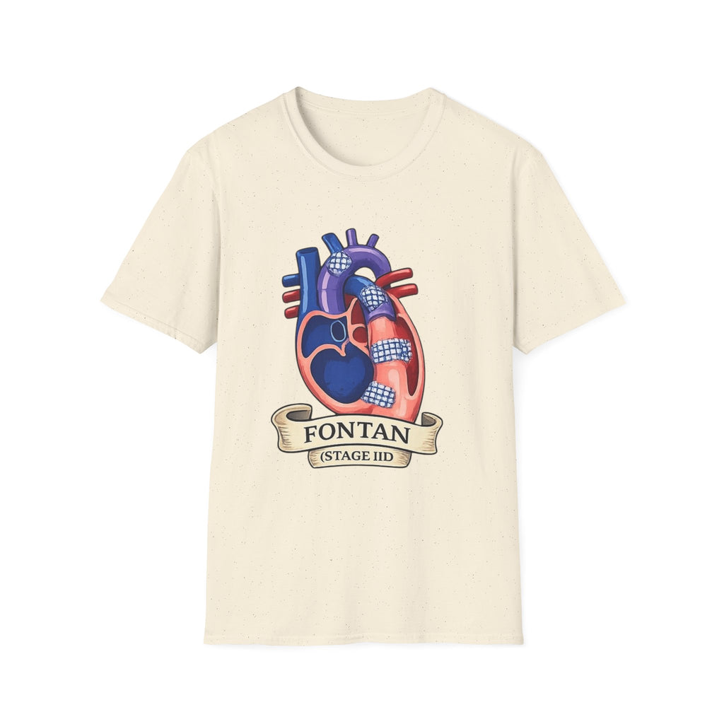 Anatomical Heart T-Shirt — 'FONTAN (Stage I/II)' Medical Illustration Tee
