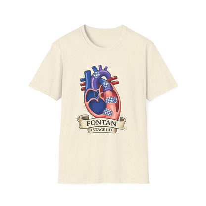 Anatomical Heart T-Shirt — 'FONTAN (Stage I/II)' Medical Illustration Tee