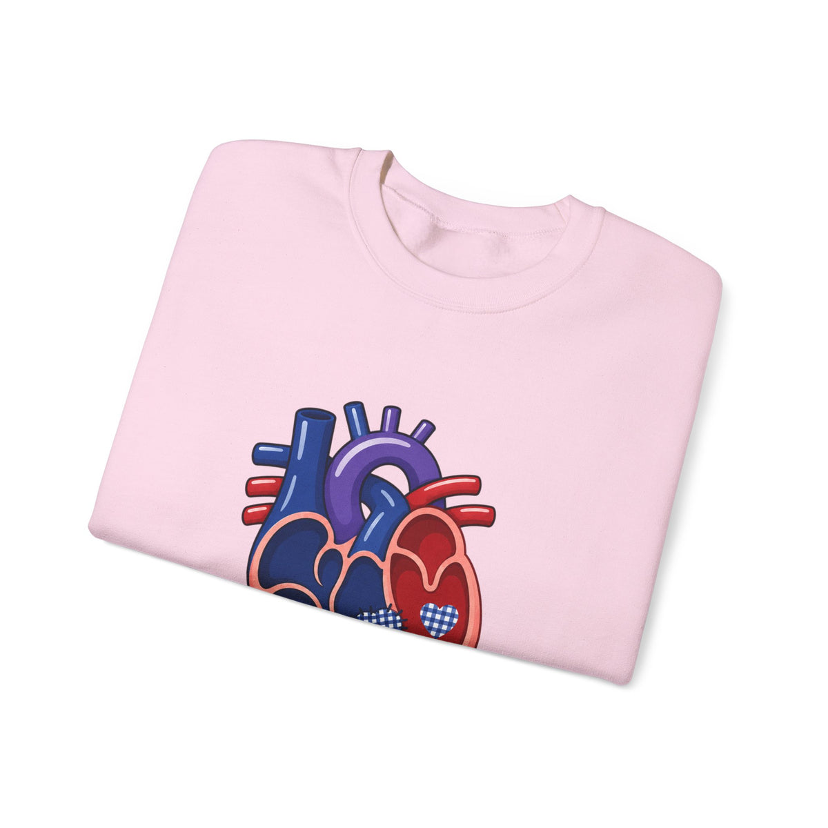 VSD Repair Heart Crewneck Sweatshirt — Congenital Heart Defect Awareness