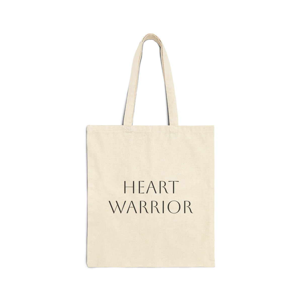 Heart Warrior Canvas Tote — Anatomical Heart Illustration Cotton Bag