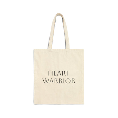 Heart Warrior Canvas Tote — Anatomical Heart Illustration Cotton Bag