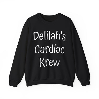 Delilah's Cardiac Krew Sweatshirt — Personalized Heart Team Crewneck (Est. 2025)