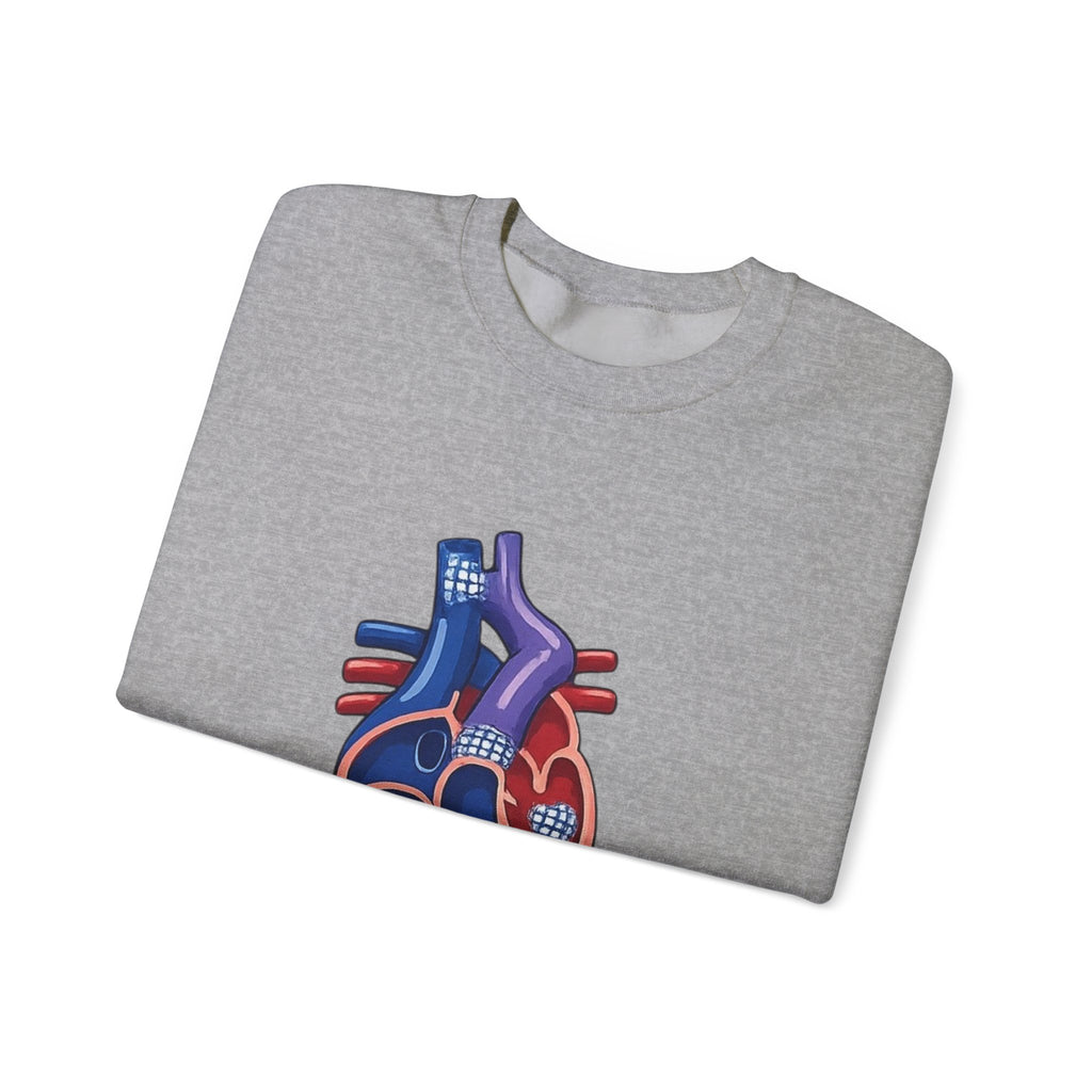 Heart Guitar Crewneck Sweatshirt — Personalized "GLENN (STAGE ID)" Musician Design