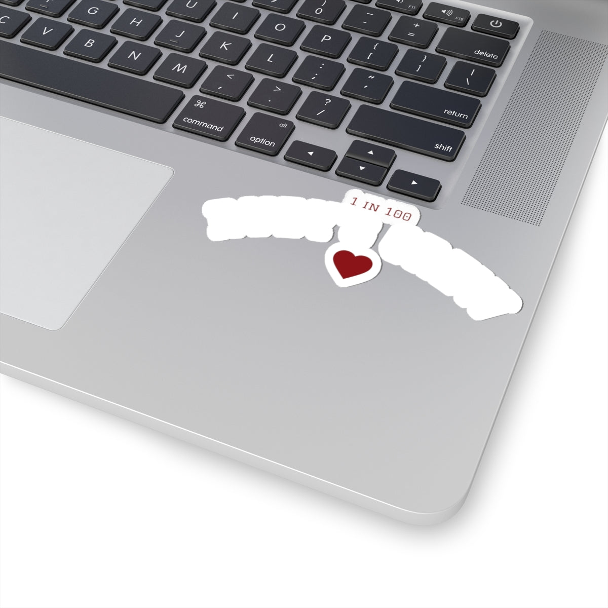 Ruby’s Crew Sticker — '1 in 100' Heart Kiss-Cut Sticker