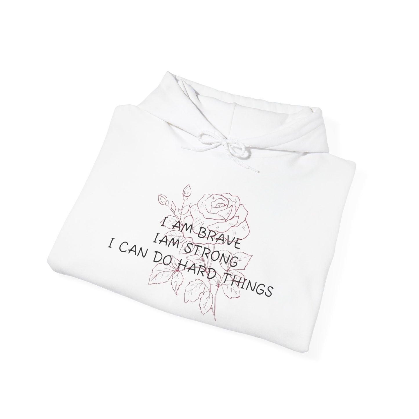 Memorial Hoodie - "I Am Brave, I Am Strong" Inspirational Tribute Sweatshirt