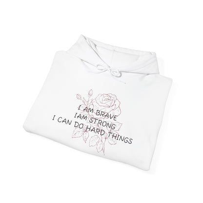 Memorial Hoodie - "I Am Brave, I Am Strong" Inspirational Tribute Sweatshirt