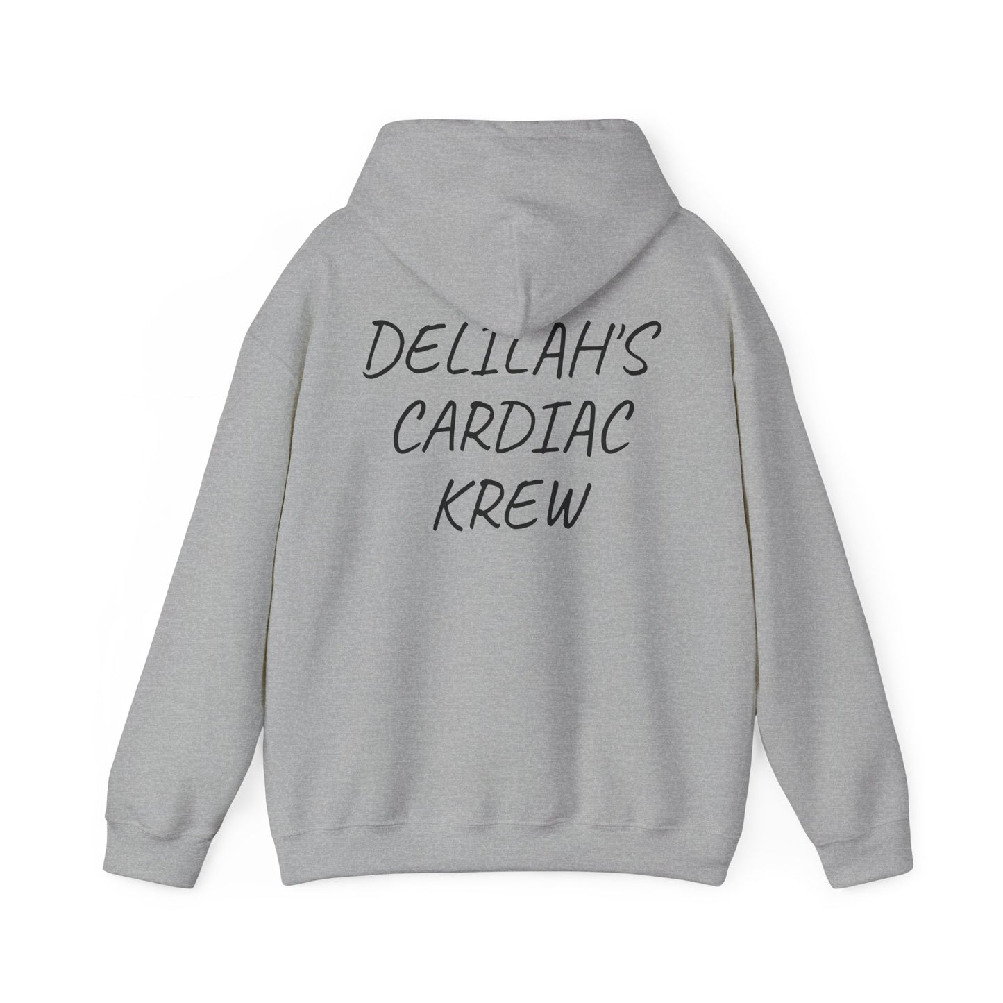 "Delilah's Cardiac Krew" -Est. 2025 hoodie