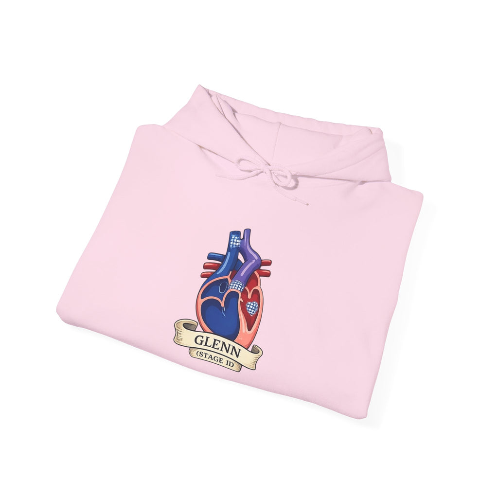 Anatomical Heart Hoodie — 'GLENN' Banner Vintage Tattoo Sweatshirt