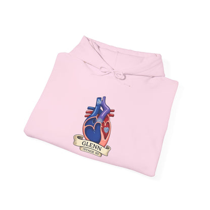 Anatomical Heart Hoodie — 'GLENN' Banner Vintage Tattoo Sweatshirt