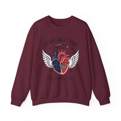 Heart Angel Mom Sweatshirt — “My Greatest Love” Memorial Crewneck