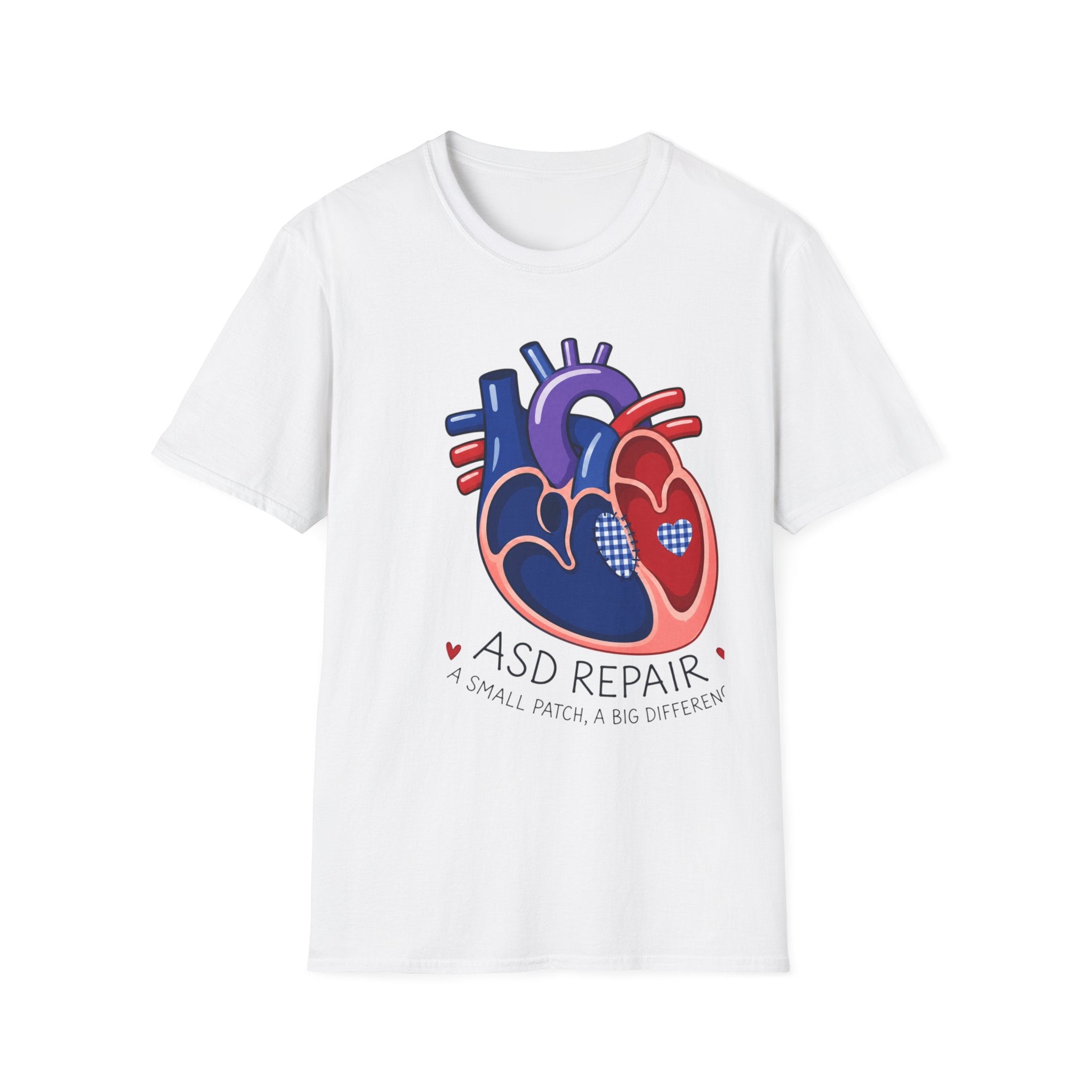 Heart Anatomy T-Shirt — ASD Repair Heart Patch Graphic Tee