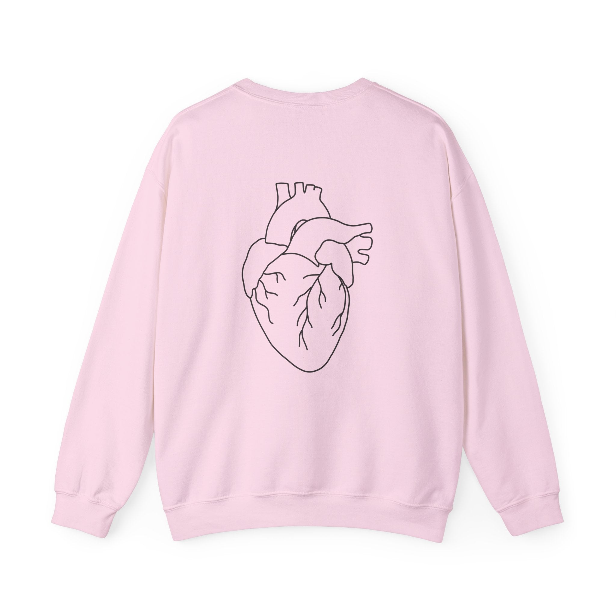 T.O.F. Tough Crewneck Sweatshirt — Minimal Heart Graphic