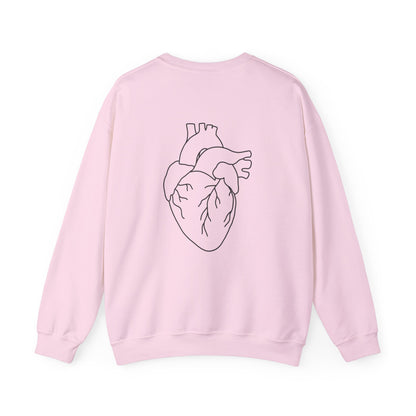 T.O.F. Tough Crewneck Sweatshirt — Minimal Heart Graphic