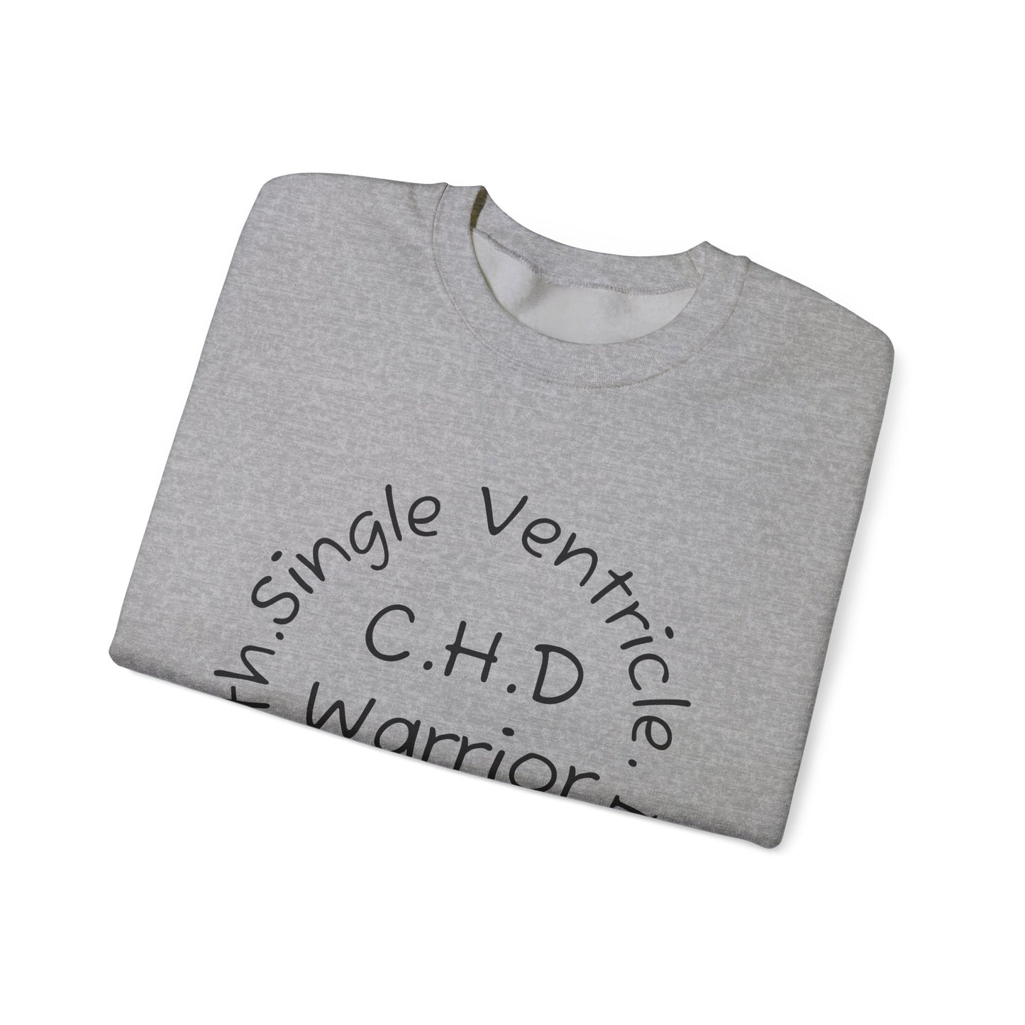 CHD Warrior Crewneck Sweatshirt — Single Ventricle, Tiny & Strong Circulation Awareness