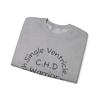 CHD Warrior Crewneck Sweatshirt — Single Ventricle, Tiny & Strong Circulation Awareness