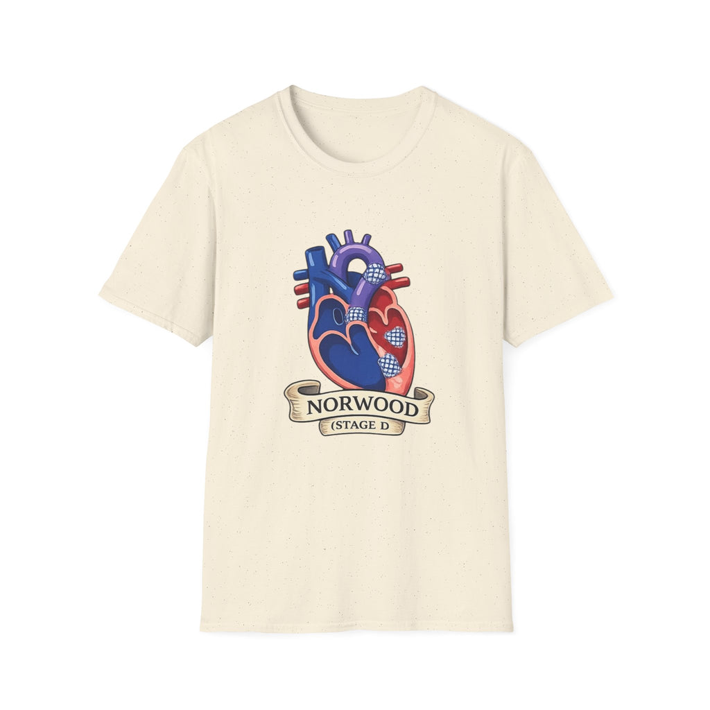 Anatomical Heart T-Shirt — Norwood Stage II Cardiology Design