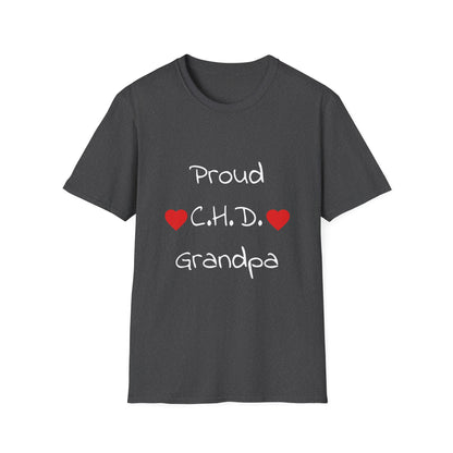 Proud C.H.D. T‑Shirt — Heart Support Shirt for CHD Awareness (Grandpa)