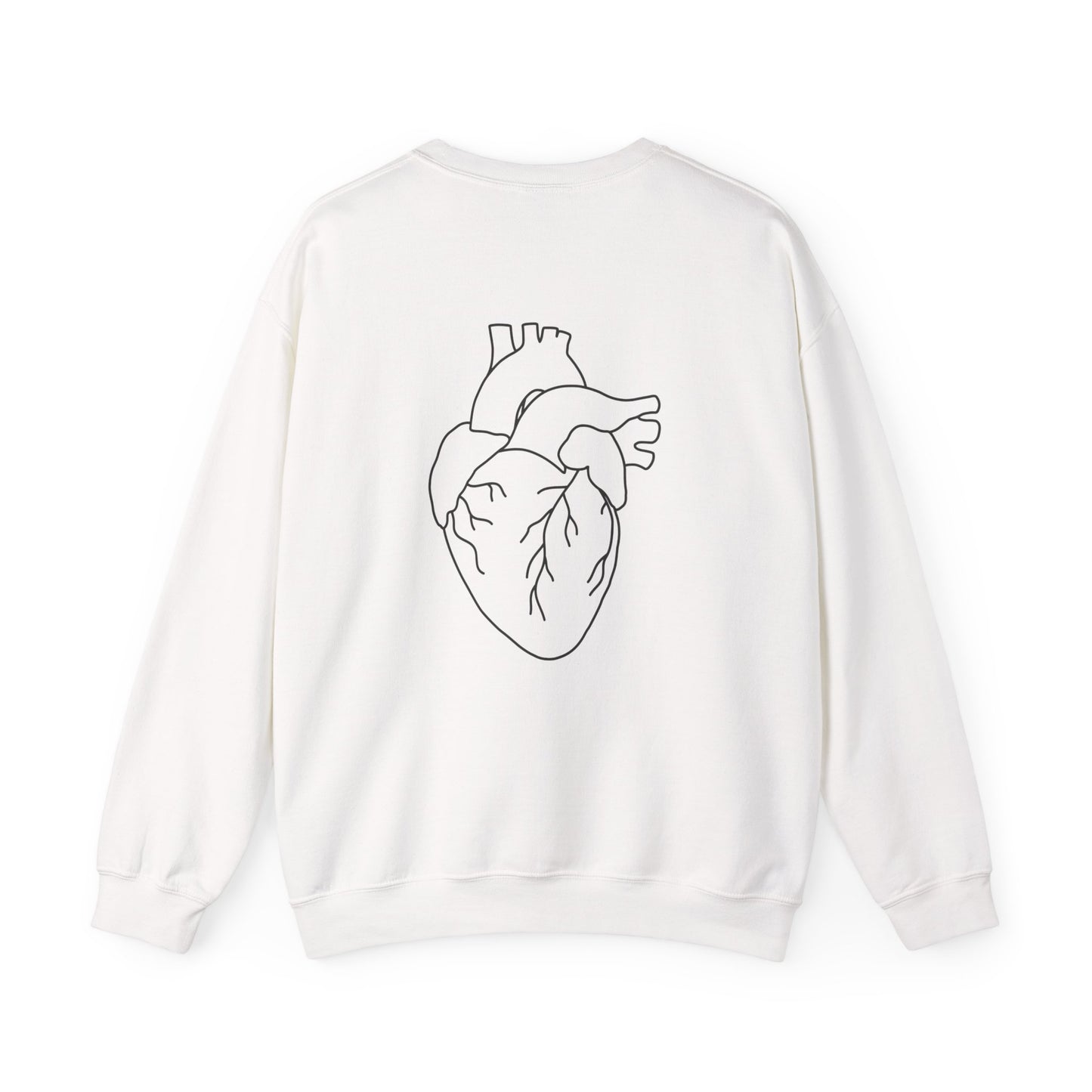 T.O.F. Tough Crewneck Sweatshirt — Minimal Heart Graphic