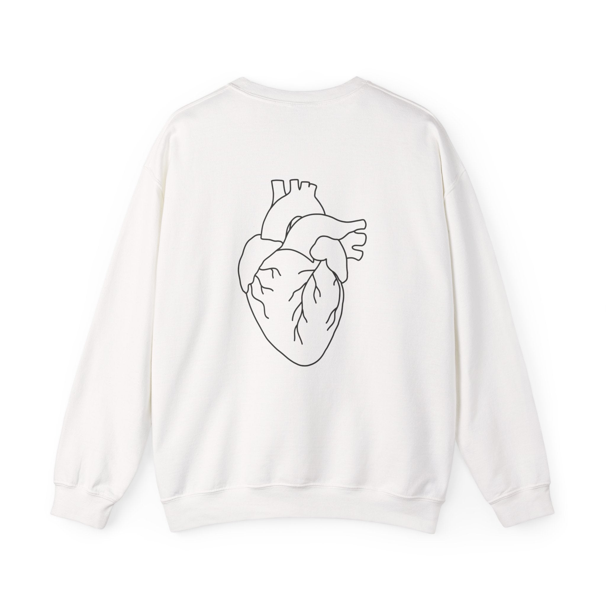 T.O.F. Tough Crewneck Sweatshirt — Minimal Heart Graphic