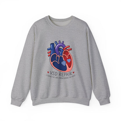 VSD Repair Heart Crewneck Sweatshirt — Congenital Heart Defect Awareness