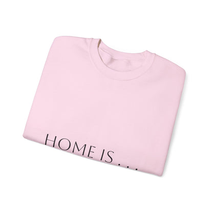 Home Is… Crewneck Sweatshirt — “Wherever Cardiology Admits Us” Cardiology Doctor Gift