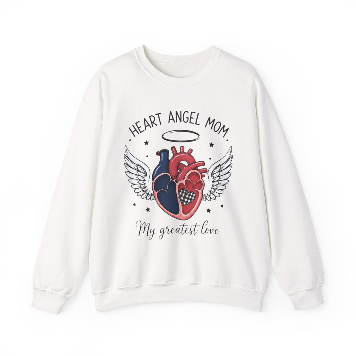Heart Angel Mom Sweatshirt — “My Greatest Love” Memorial Crewneck