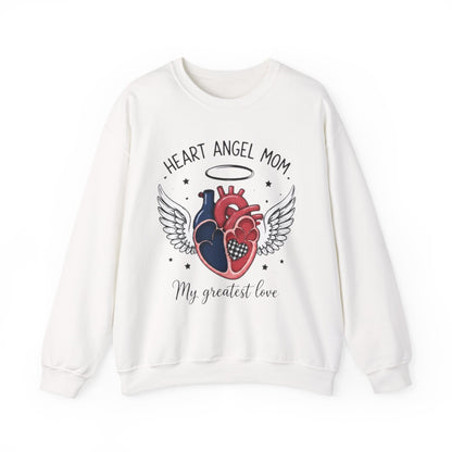 Heart Angel Mom Sweatshirt — “My Greatest Love” Memorial Crewneck