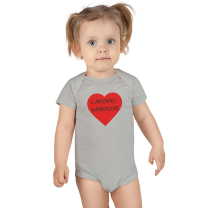 Cardiac Warrior Baby Onesie - Red Heart Infant Bodysuit (Congenital Heart Support)