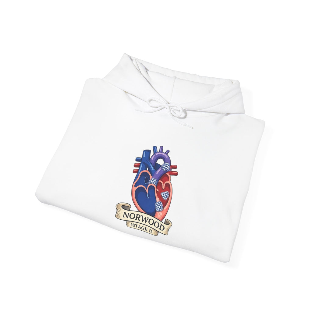 Heart & Gear Norwood Hoodie — Anatomical Heart Vintage Crest Hoodie
