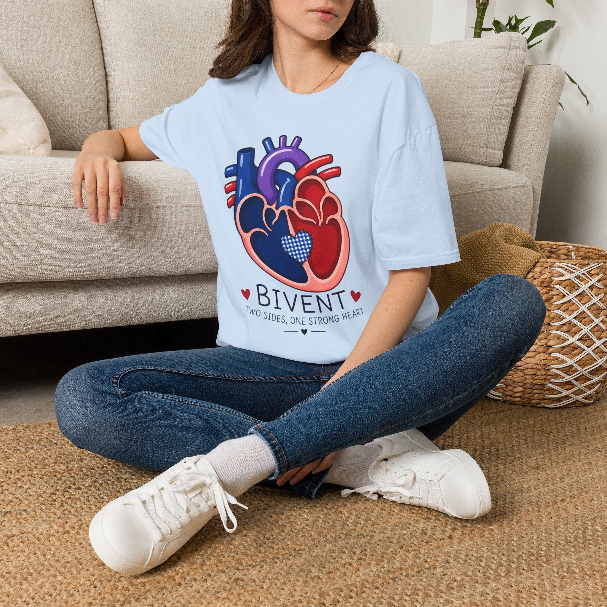 Heart Anatomy T-Shirt — Colorful Anatomical Heart 'Bivent' Design (Medical/Nurse Gift)
