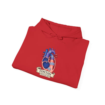 Anatomical Heart Hoodie — 'Fountain of Love' Graphic Pullover
