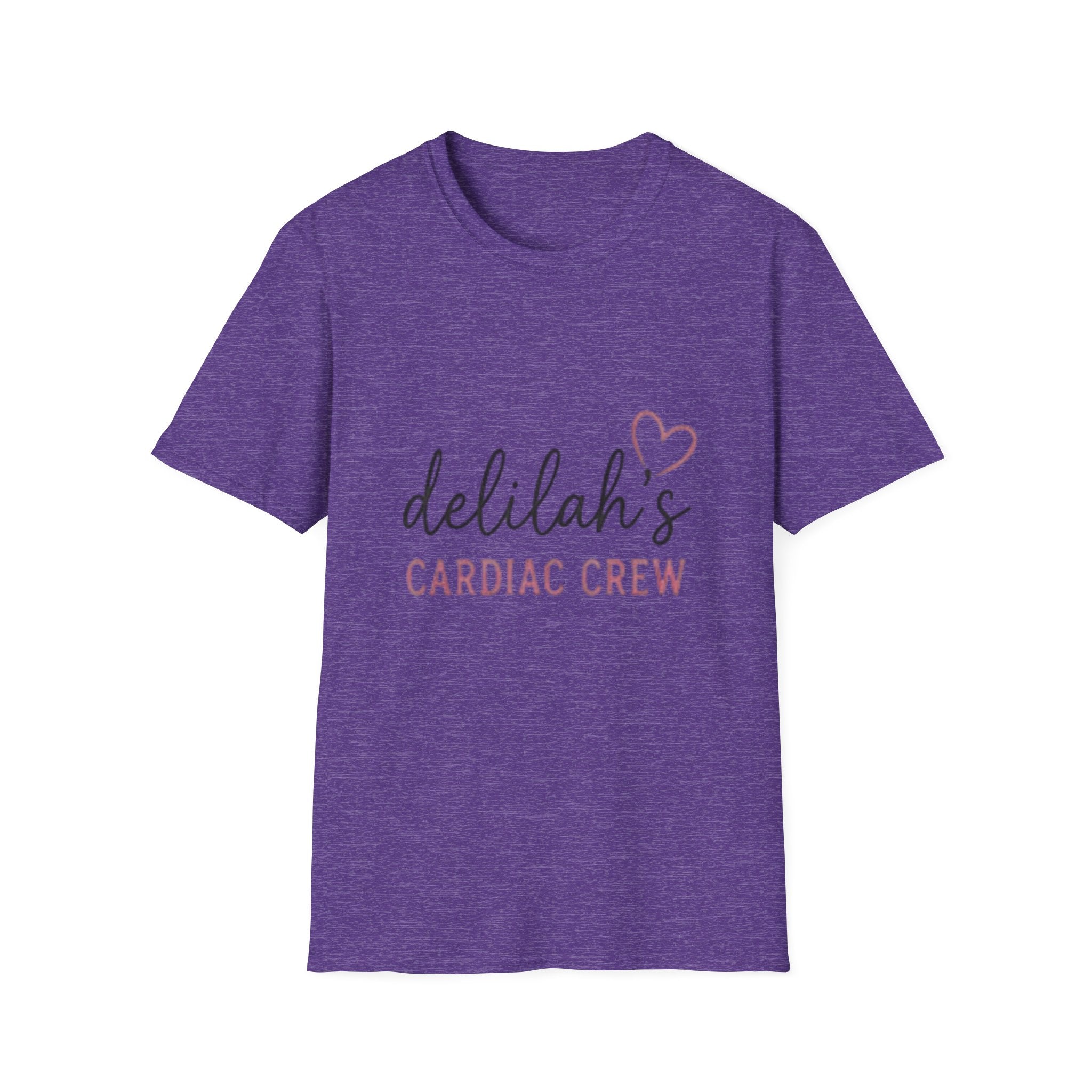 Delilah’s Cardiac Crew T-Shirt – Personalized Heartbeat Nurse/Medical Team Tee