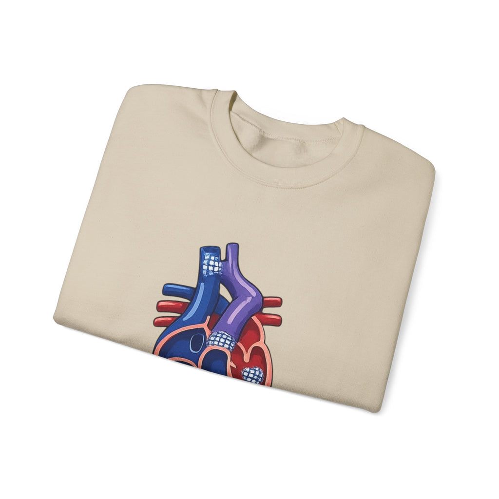 Heart Guitar Crewneck Sweatshirt — Personalized "GLENN (STAGE ID)" Musician Design