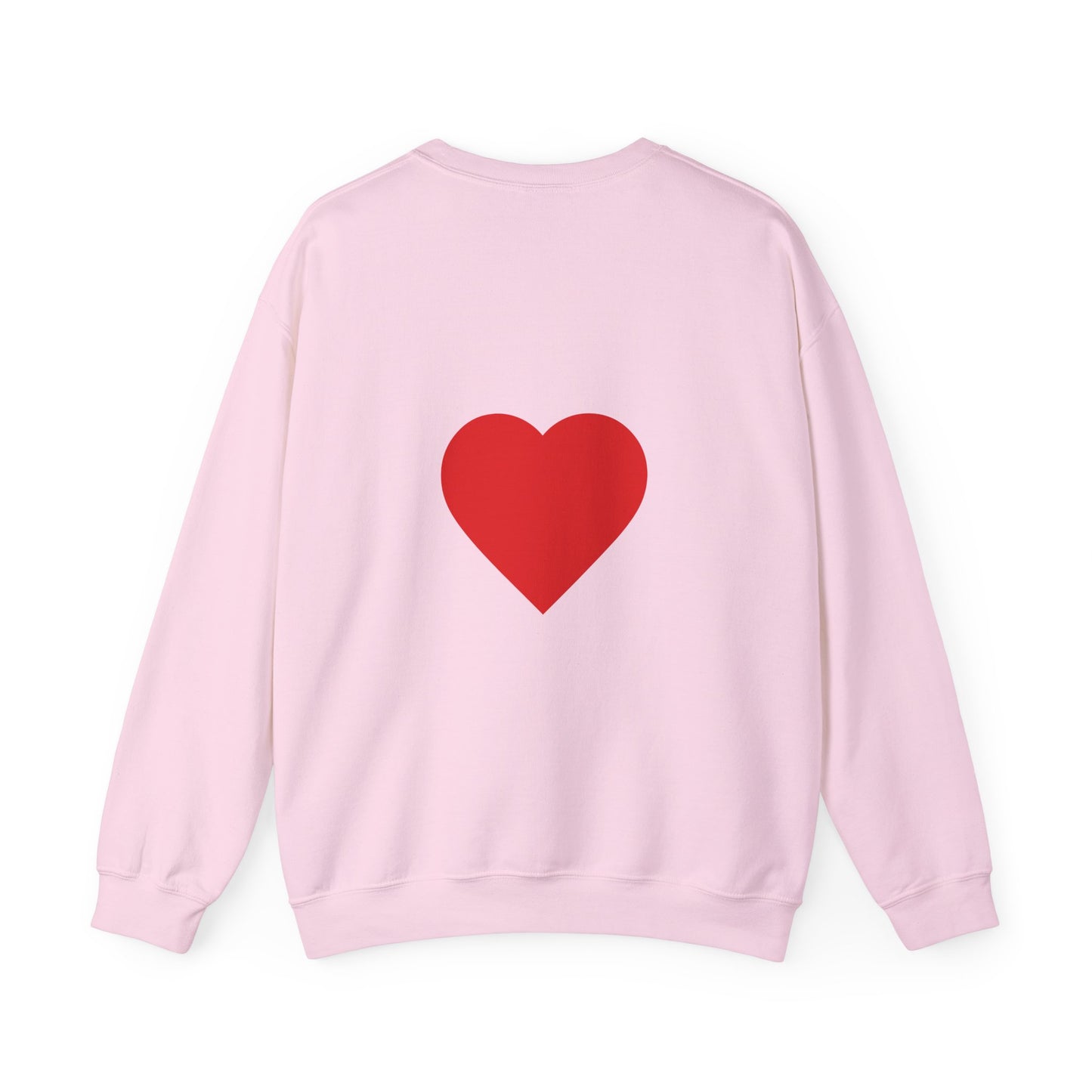 Crewneck Sweatshirt — "My Superhero Has a Heart Scar" Heart Back Design