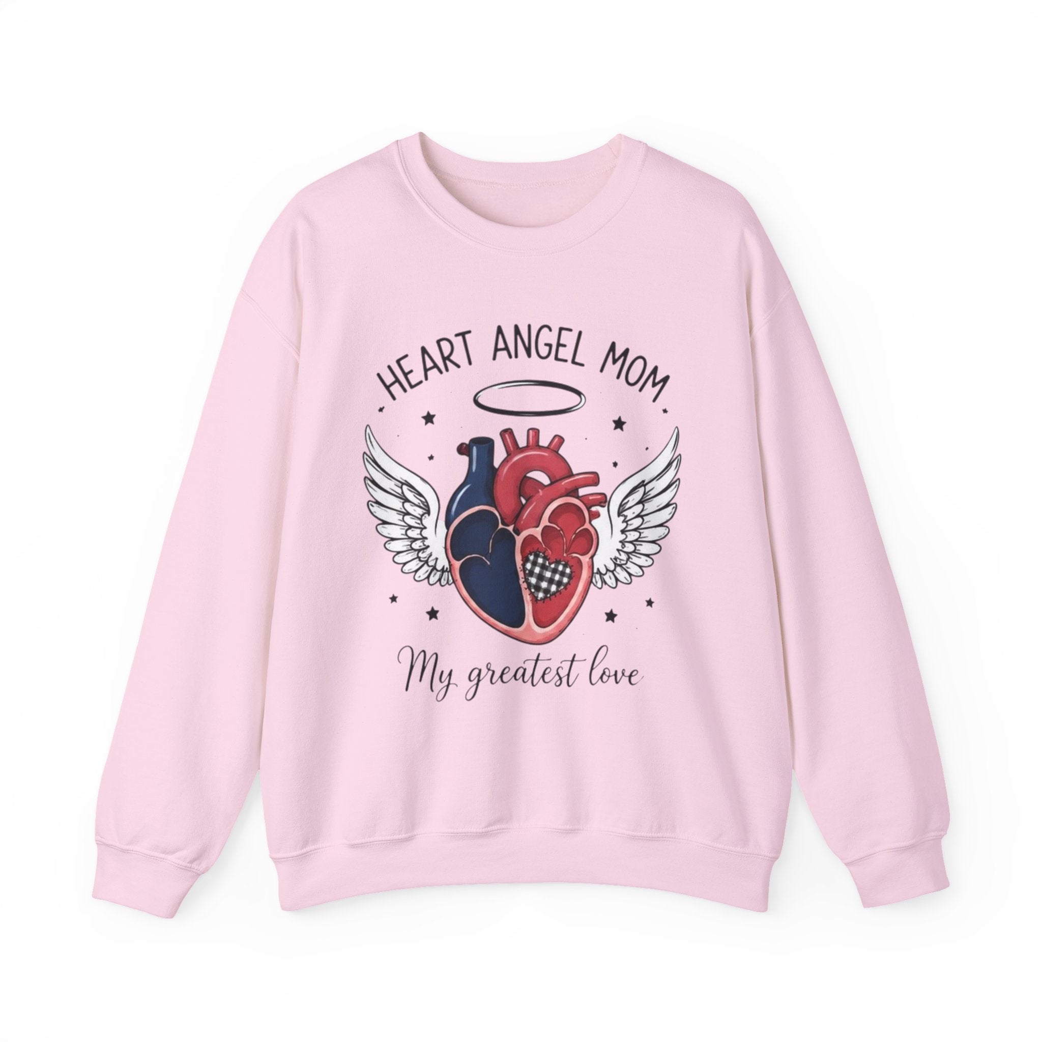 Heart Angel Mom Sweatshirt — “My Greatest Love” Memorial Crewneck