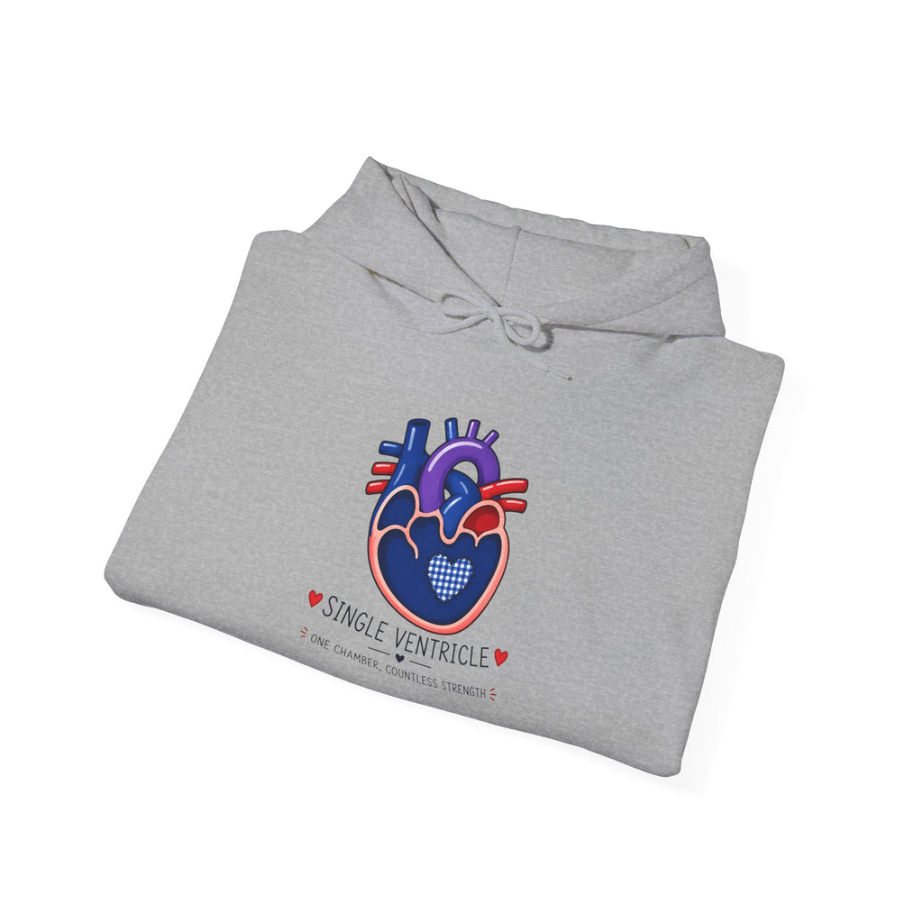 Heart Anatomy Hoodie — King of Hearts Heartbeat Graphic Sweatshirt