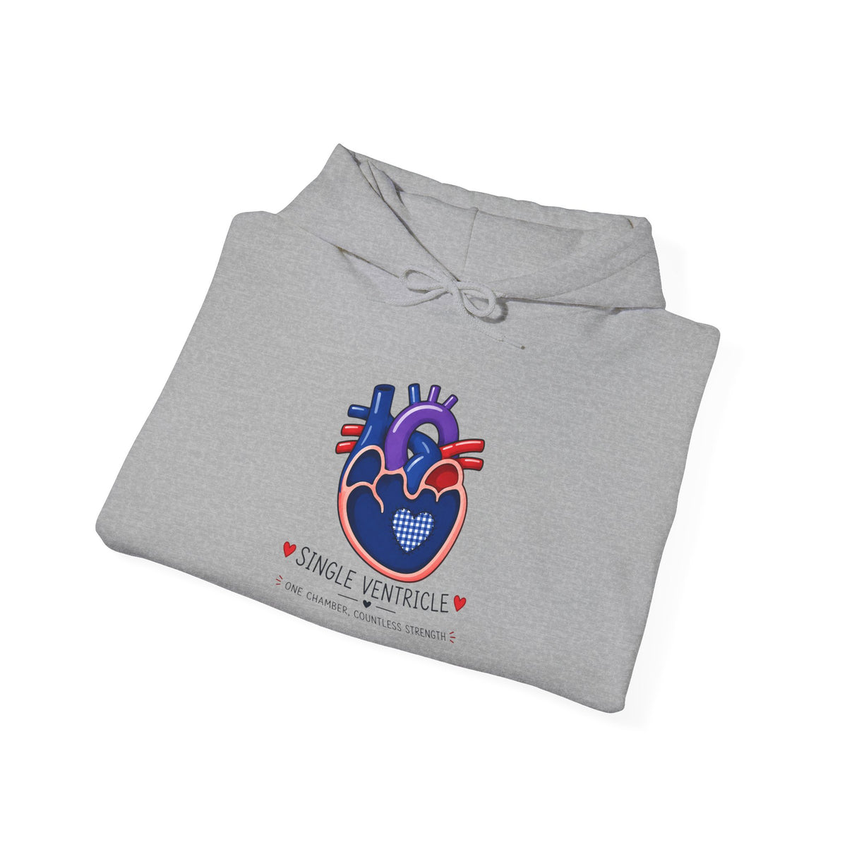 Heart Anatomy Hoodie — King of Hearts Heartbeat Graphic Sweatshirt